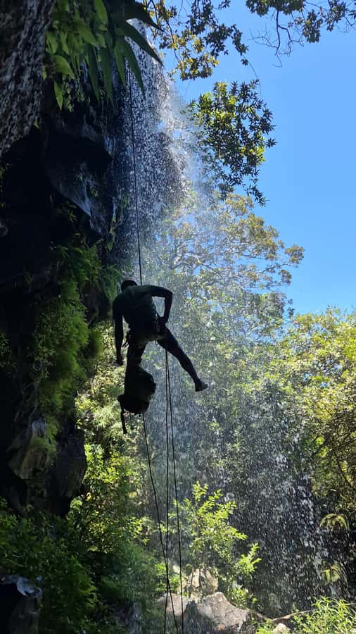 Abseiling/Canyoning - Getting fitted with ropes, wetsuits, and safety gear
