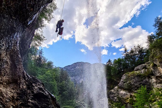 Adventure Canyoning Tour in the Fratarica Canyon - Bovec, Slovenia - Getting fitted for the wetsuit and safety briefing