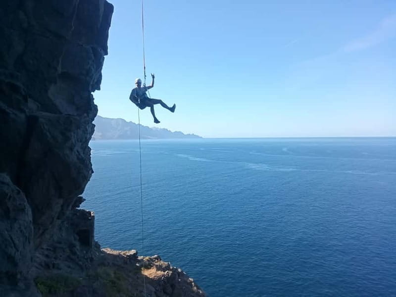 Agaete: Gran Canaria Coasteering. Marine Ferrata and Zipline - From Playa de Caleta to Agaete’s high cliffs