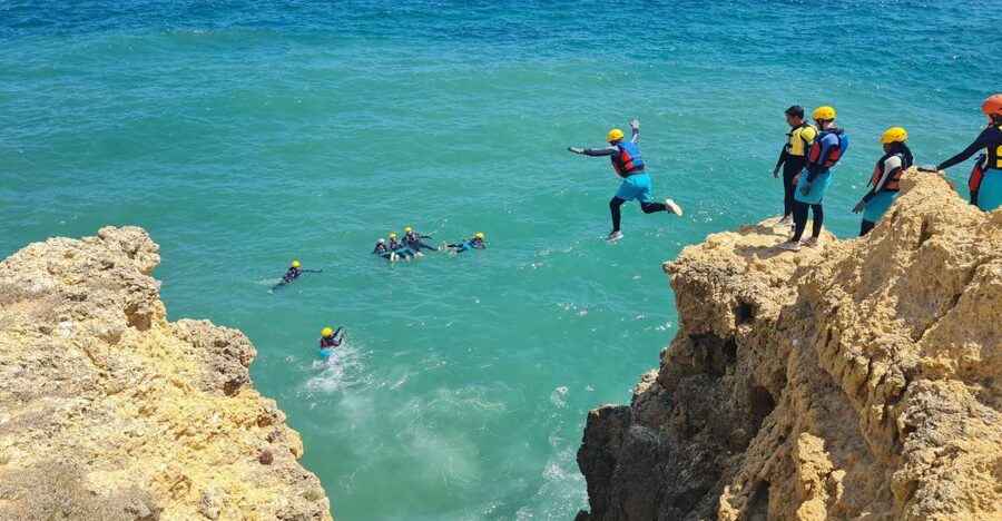 Albufeira: Guided Coasteering Tour with Cliff Jumping - Why the caves and rock work matter