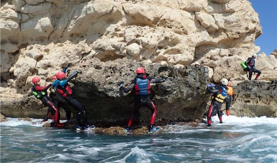 Alicante: Coasteering Adventure on Torres de la Villajoyosa - The guide, safety, and photographs
