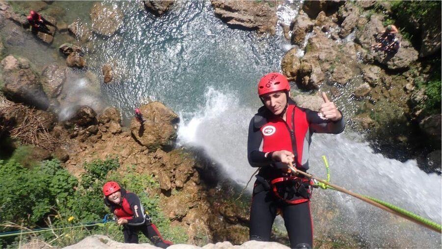 Alicante: Water Canyoning in Gorgo de la Escalera Ravine - Rappelling through three sections of the ravine