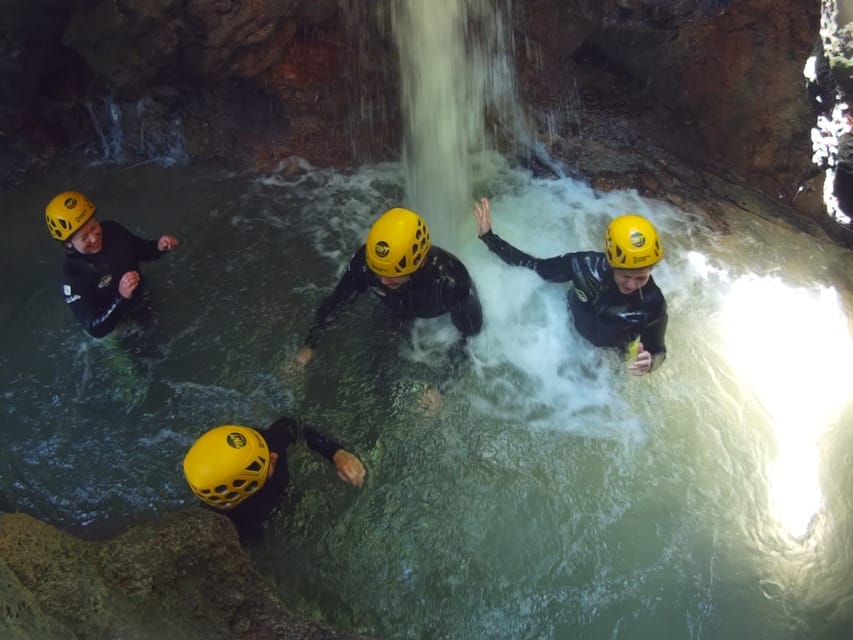 Anna: Guided Canyoning Tour - The 20-meter waterfall descent