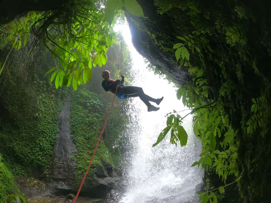 Bali: Alam Canyon The Natural Canyoning Adventure - The narrow gorge: jumps, slides, and cold water