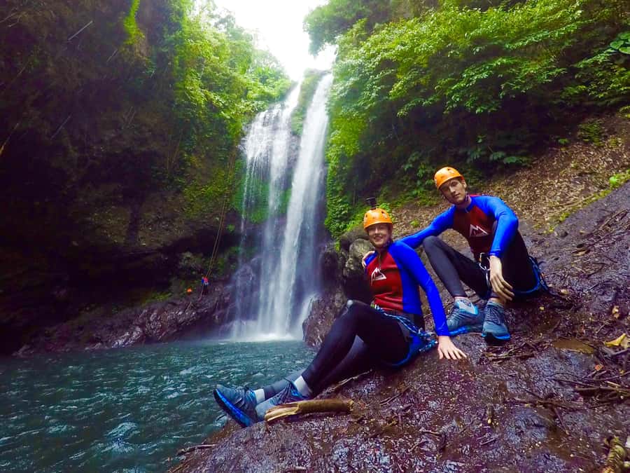 Bali: Canyoning Adventure at Aling Waterfall - The main route: jumps, slides, and rope descents