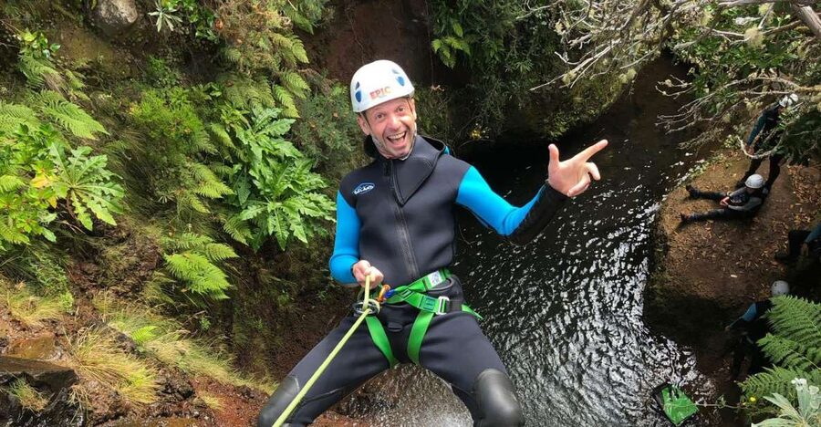Beginner Canyoning Madeira - Hiking in a neoprene suit