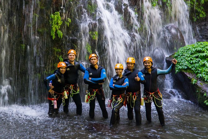 Beginner Canyoning trip in bali "Banyuwana canyon" - The descent: waterfalls, jumps, and a zipline