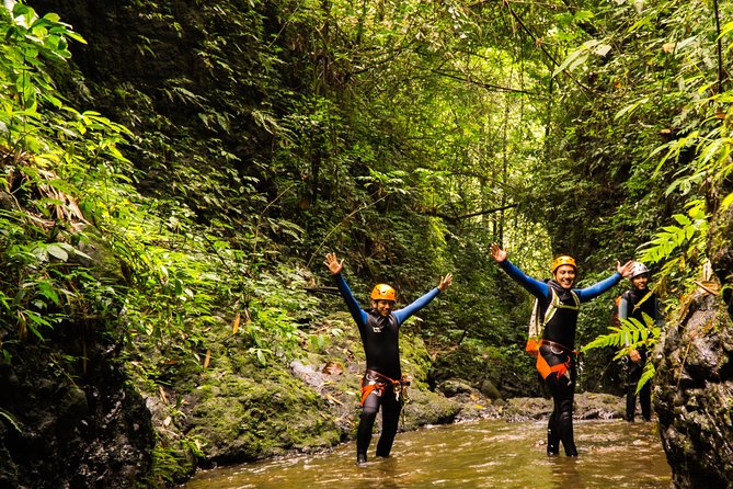 Beginner canyoning trip in Bali "Egar canyon " - Rock slides, narrow passages, and the hot spring finish