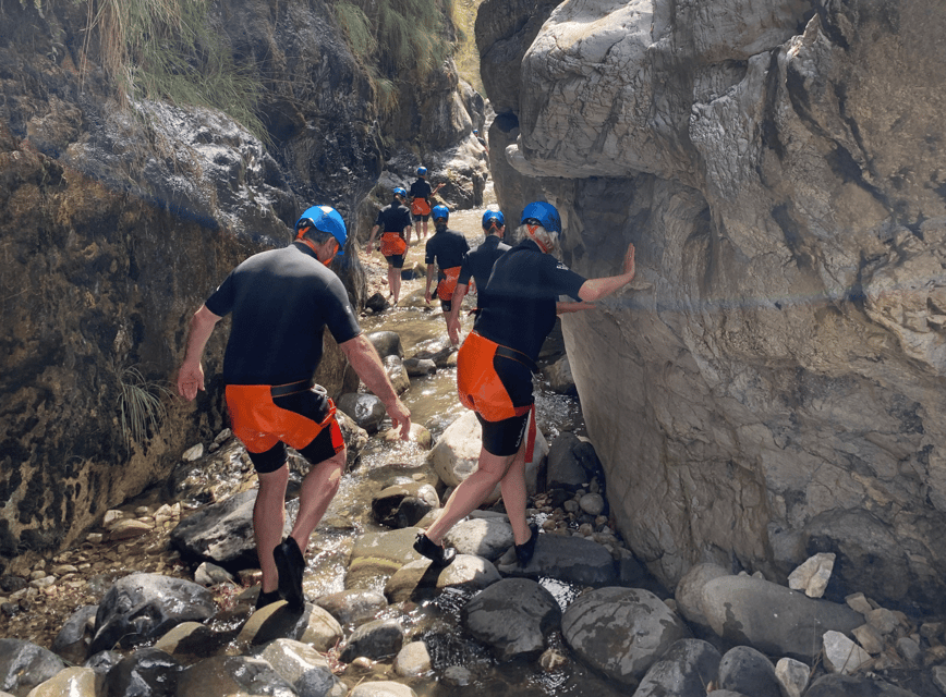 Benahavís: Guided Canyoning Adventure (Benahavís River Walk) - Getting fitted for boots, wetsuits, and safety gear