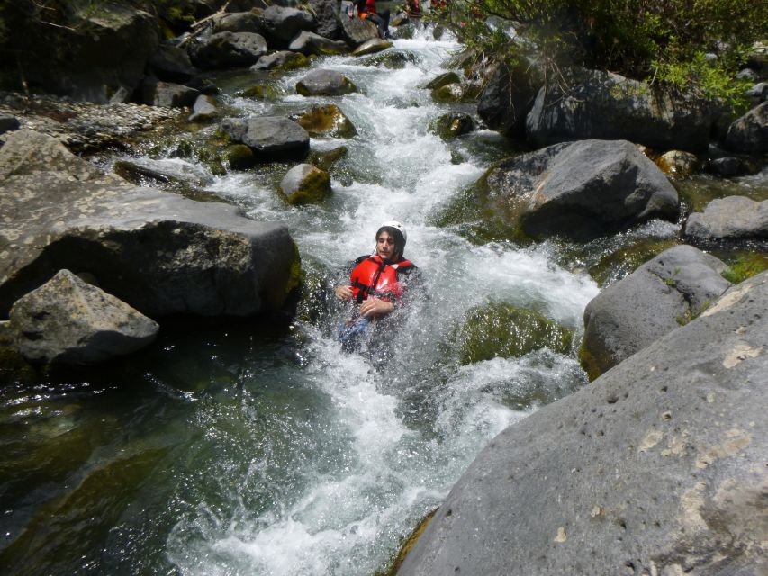 Canyoning and bodyrafting in the Alcantara River - Pools, slides, and bodyrafting sections