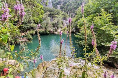 Canyoning and Zipline in Polylimnio Waterfalls