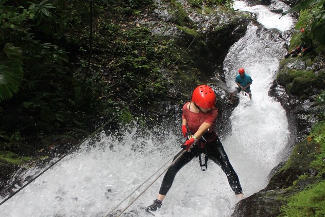 Canyoning Area 360 - Gear, instruction, and the first rappel
