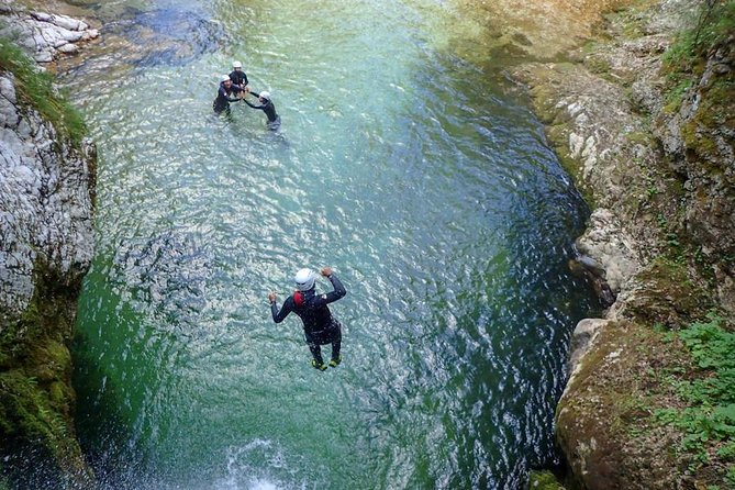 Canyoning Bled Slovenia - Rappelling and the quiet float afterward