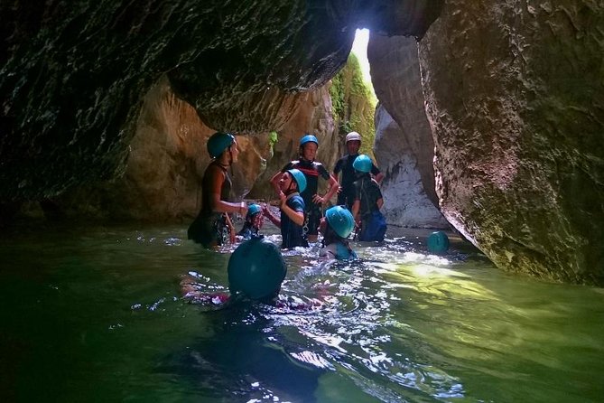 Canyoning Gorge Descent, river walk in Benahavis. - Choosing your jump and managing the physical effort