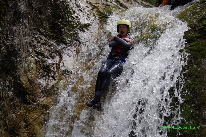 Canyoning in Susec Canyon - Sliding, jumping, and rappelling through Susec