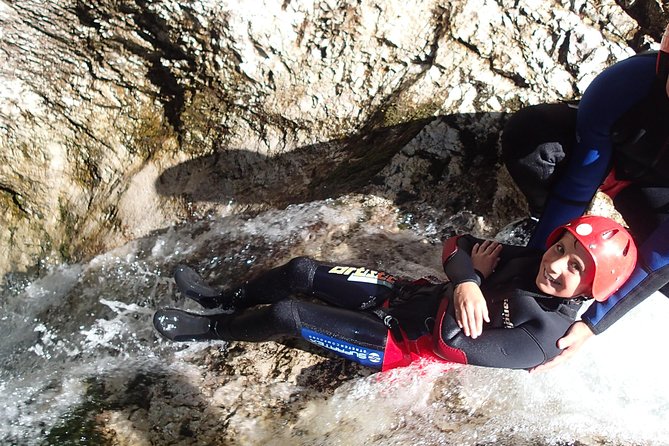 CANYONING in Susec from Bovec, Families welcome, photo service - The wet section: slides, pools, and waterfalls