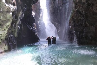 Canyoning in the water – Kourtaliotiko Gorge