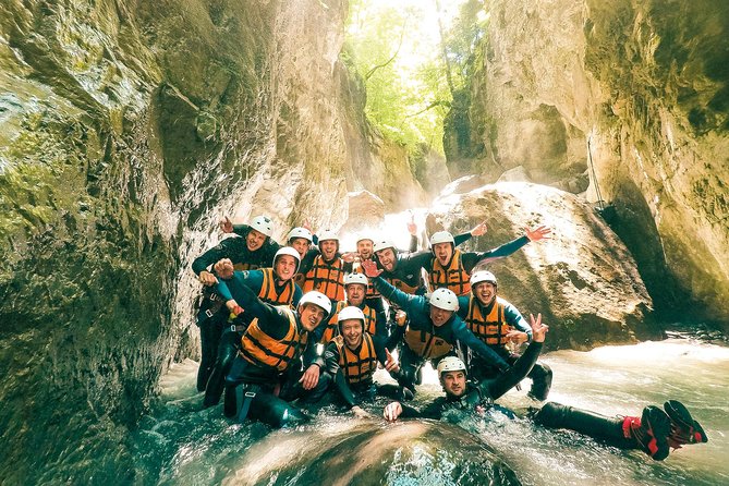 Canyoning Interlaken with OUTDOOR - The 10-meter rappel is your first real test