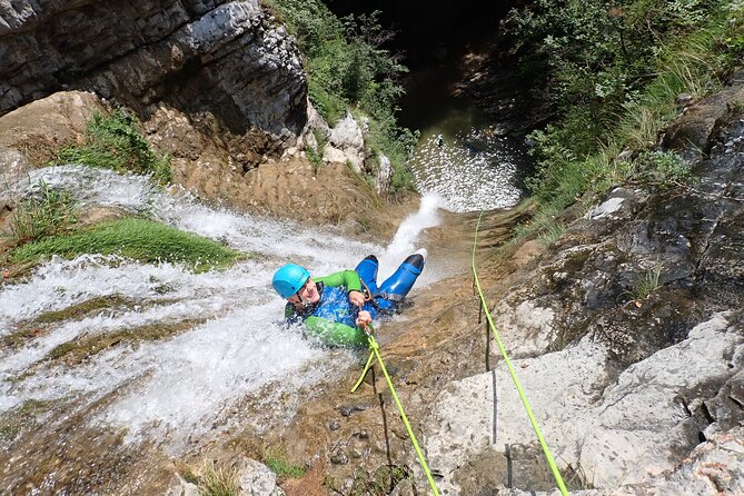 Canyoning "Vione" - advanced Canyoningtour also for sportive beginner - Vione canyoning near Lake Garda: what kind of outing is this?