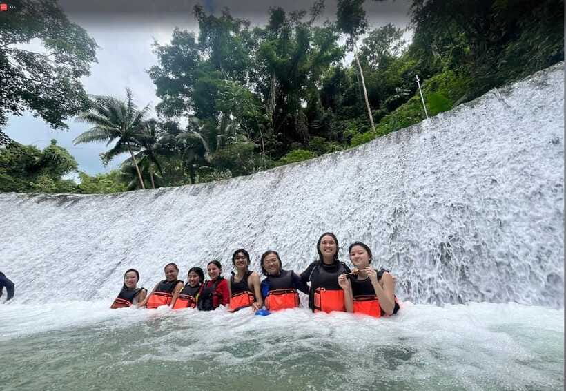 Cebu: Kawasan Canyoneering & Sardines Run and Turtle Chase - Reaching the turquoise pool at Kawasan Falls