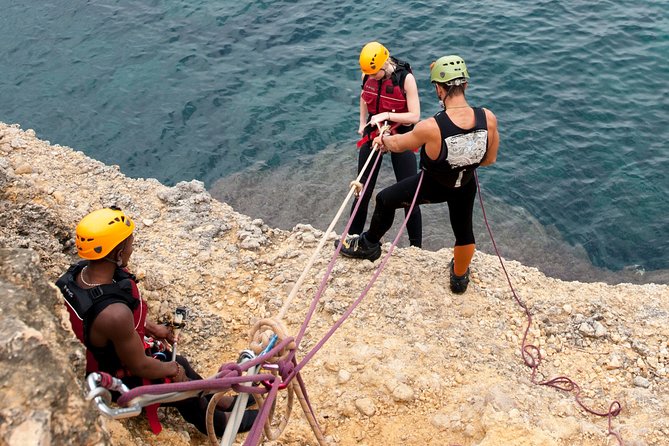 Coasteering in South Mallorca with Transfers - The zip line and the final swim