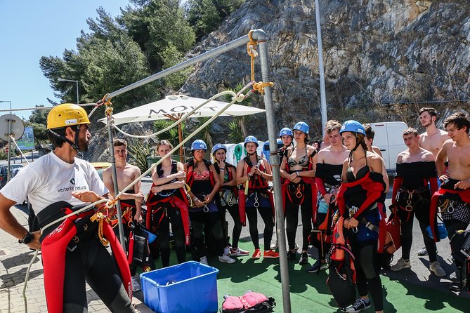Coasteering in the Arrabida Natural Park (Lisbon region) - Climbing, rappelling, and the cliff jumps