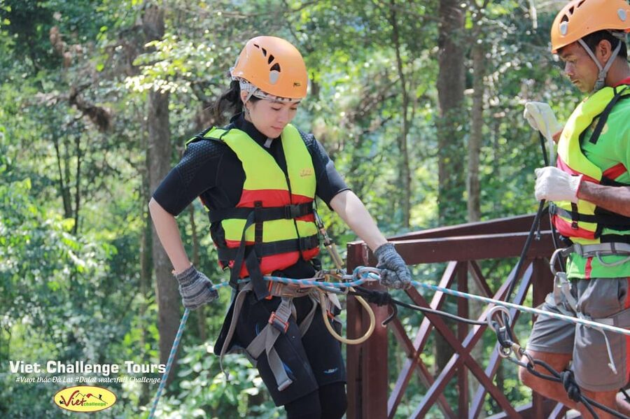 Dalat: Canyoning Extreme Adventure Vietnam - The washing machine waterfall comes last