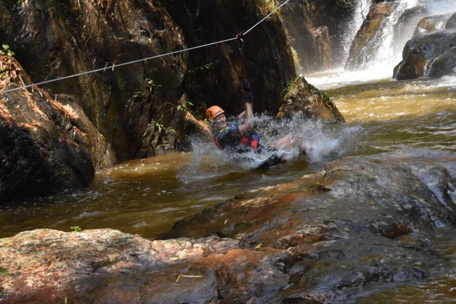 Dalat: Extreme Canyoning Adventure - The 25-meter waterfall brings the real drama