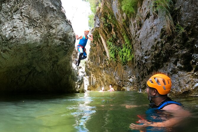 From Estepona: Guided Canyoning Tour on the Guadalmina River - Crossing the narrow Guadalmina River canyon