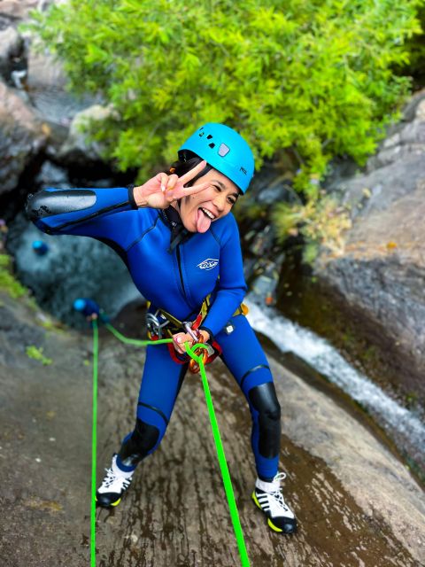 From Funchal: Intermediate (Level 2) Canyoning Adventure - Getting equipped for four hours in cold water