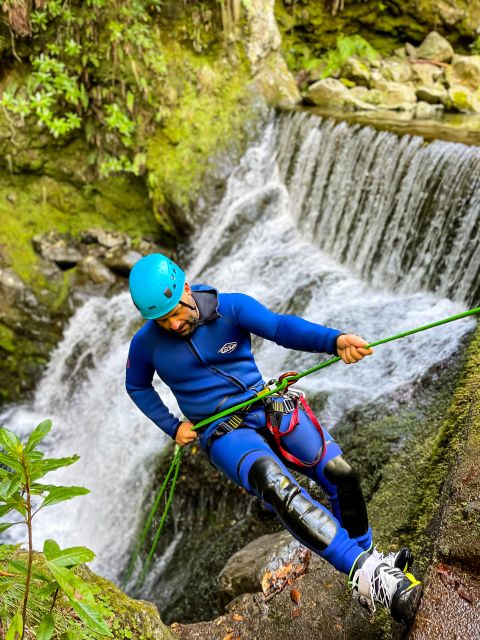 From Funchal: Intermediate (Level 2) Canyoning Adventure - Natural slides, splash pools, and a snack break