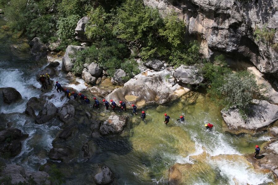 From Split: Canyoning on the Cetina River - Guide support and group safety