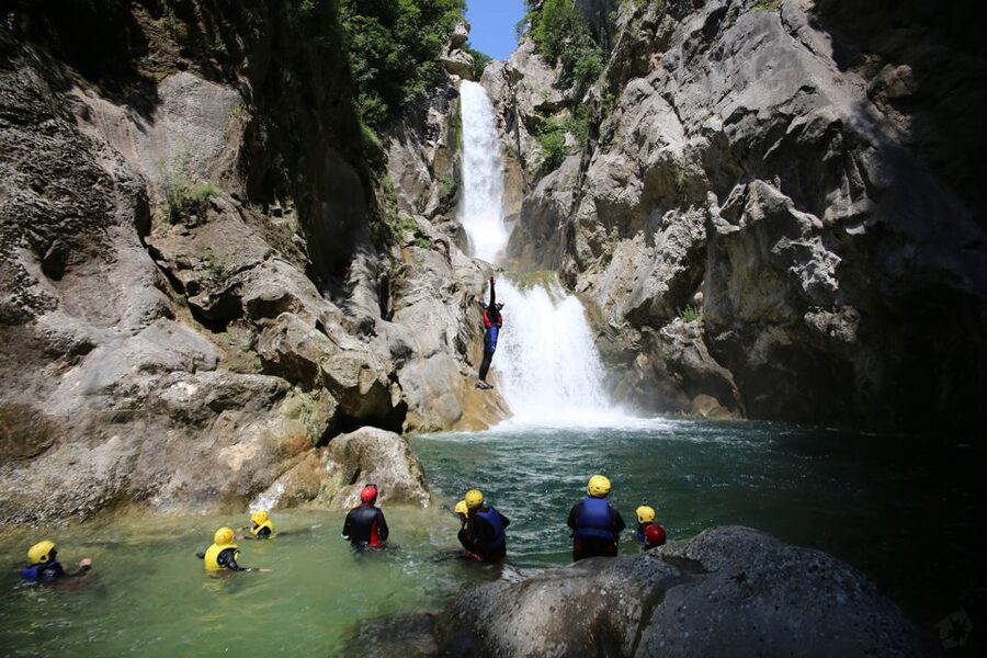 From Split: Canyoning on the Cetina River - The rocky descent is part of the challenge