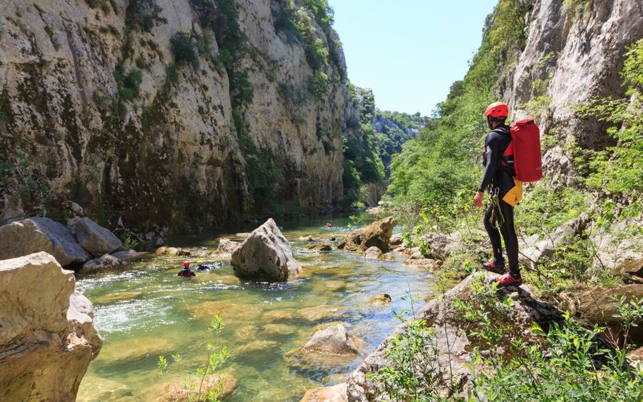 From Split or Zadvarje: Cetina River Canyoning - Gubavica waterfall is the payoff