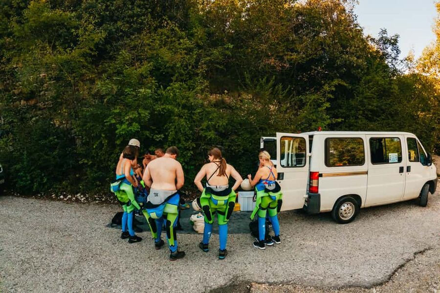 From Tignale, Lake Garda: Beginner-Friendly Canyoning Tour - The 5-meter jump and 14-meter natural slide