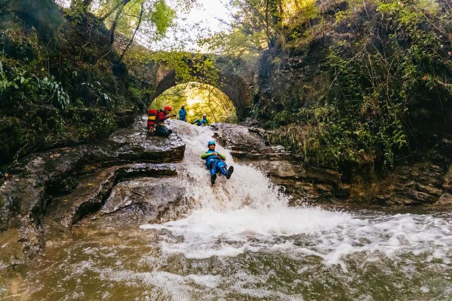 From Tignale, Lake Garda: Beginner-Friendly Canyoning Tour - From SP38, 28 to the canyon entrance