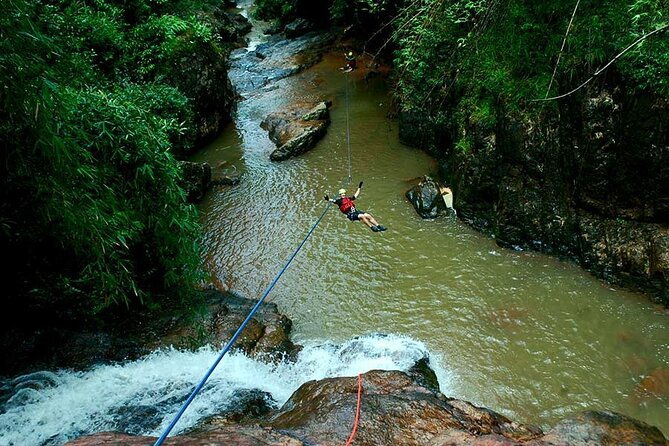 Full Day Canyoning Activity in Da Lat with Lunch - The 18-meter dry abseil builds confidence