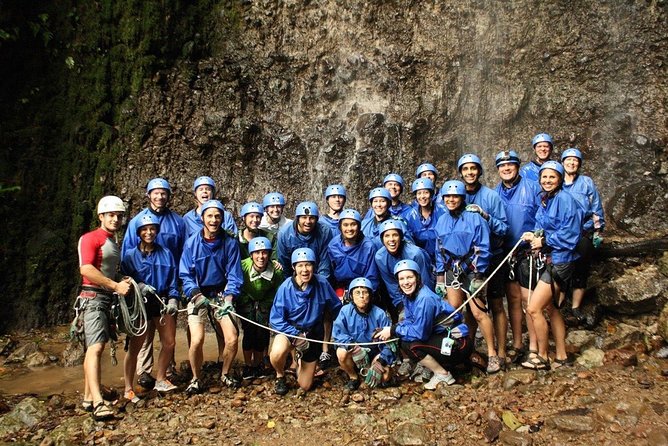 Full Day Class II-III Rafting and Canyoning Rappelling from La Fortuna-Arenal - Changing from canyon gear to river gear