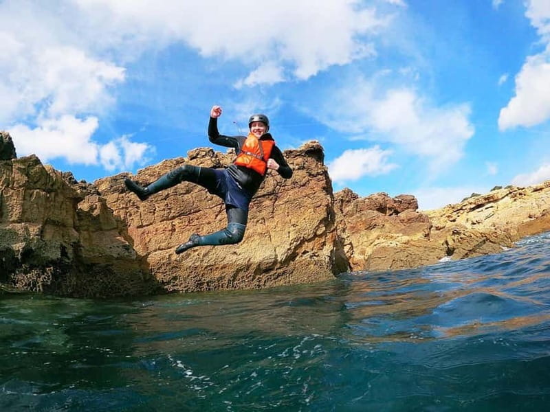 Lagos: Algarve Coasteering and Snorkeling Adventure - Getting fitted out for three hours in the water