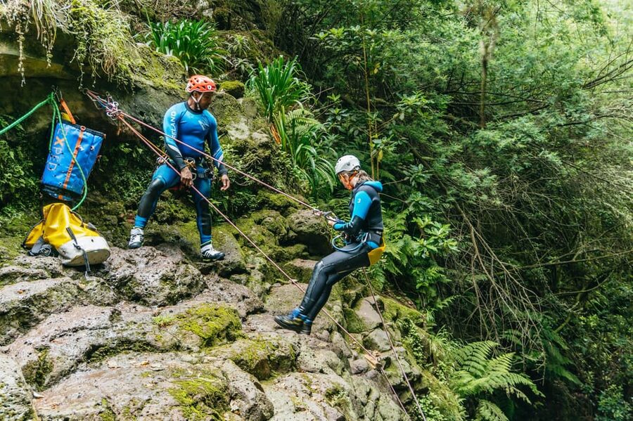 Madeira Canyoning Beginners – Easy & Fun Waterfall Adventure - The final walk through old terraces