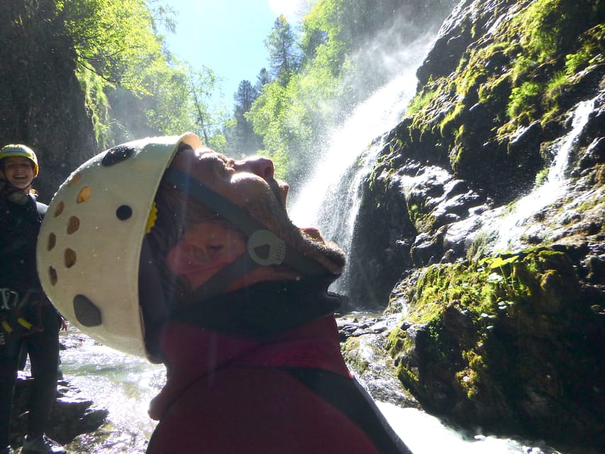 Ötztal: Canyoning at Alpenrosenklamm for Beginners - The five-meter natural water slide