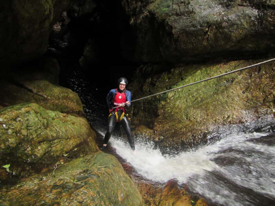 Plettenberg Bay: Canyoning Trip - The Rush waterfall and seasonal zip-line