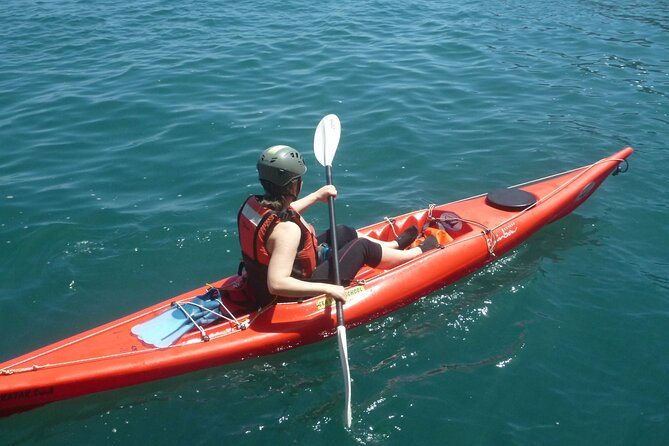 Private Tour explore Vulcano Island by Kayak & Coasteering - Entering the thermal cave and turquoise-water grotto