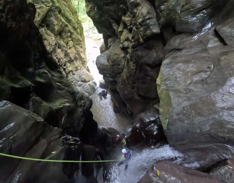São Miguel: AdventurePark Canyoning Salto do Cabrito, Azores - Rappelling beside waterfalls up to 16 meters high