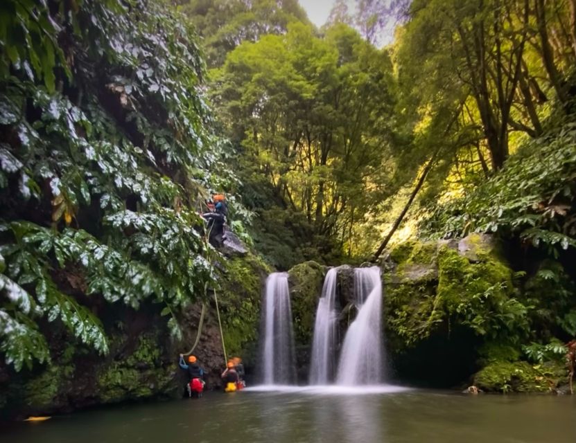 Sao Miguel: Caldeiroes Canyoning Experience - Jumps, rappels, and a natural slide