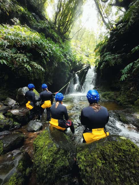 São Miguel: Level 1 Canyoning in Ribeira dos Caldeirões - The 5-meter slide, jumps, and zipline